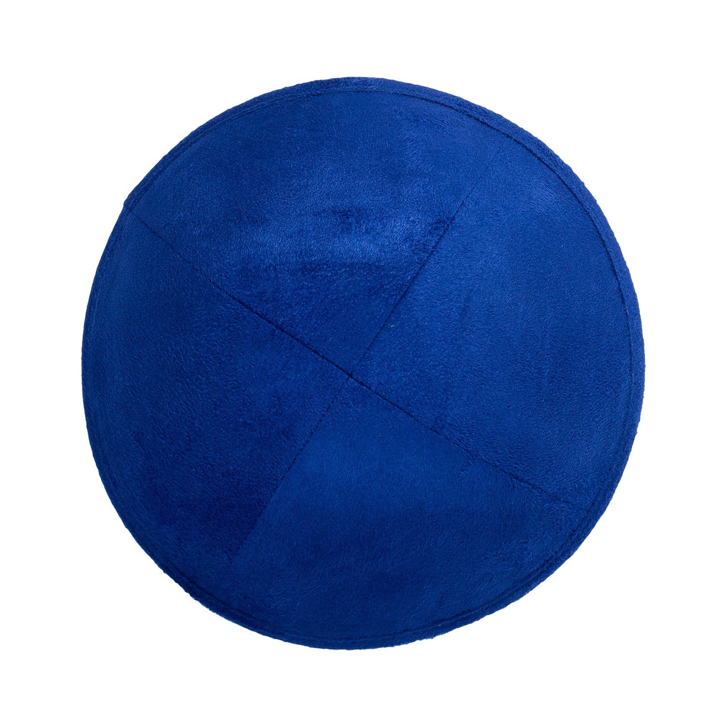 Royal Suede Kippah - side view showing six-panel design