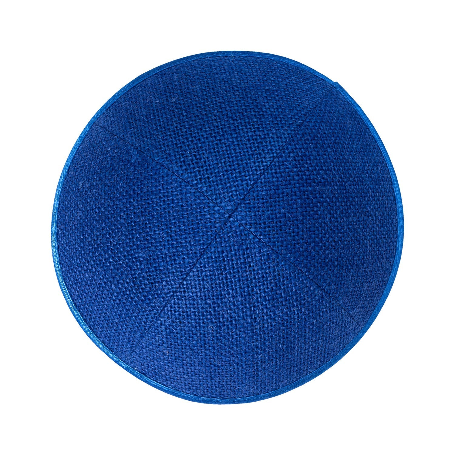 Royal Burlap Kippah - side view showing six-panel design
