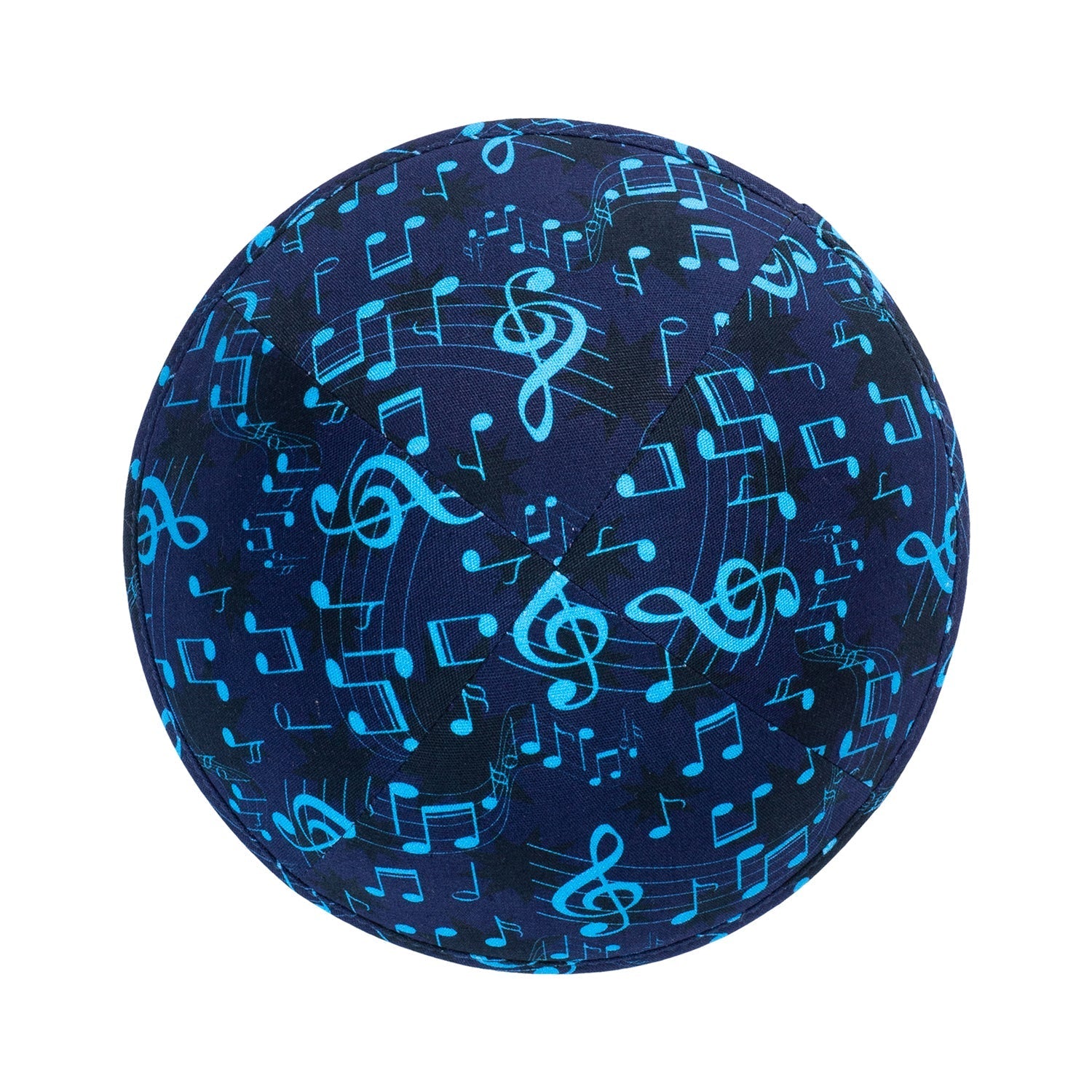 Cotton Kippah - side view showing six-panel design