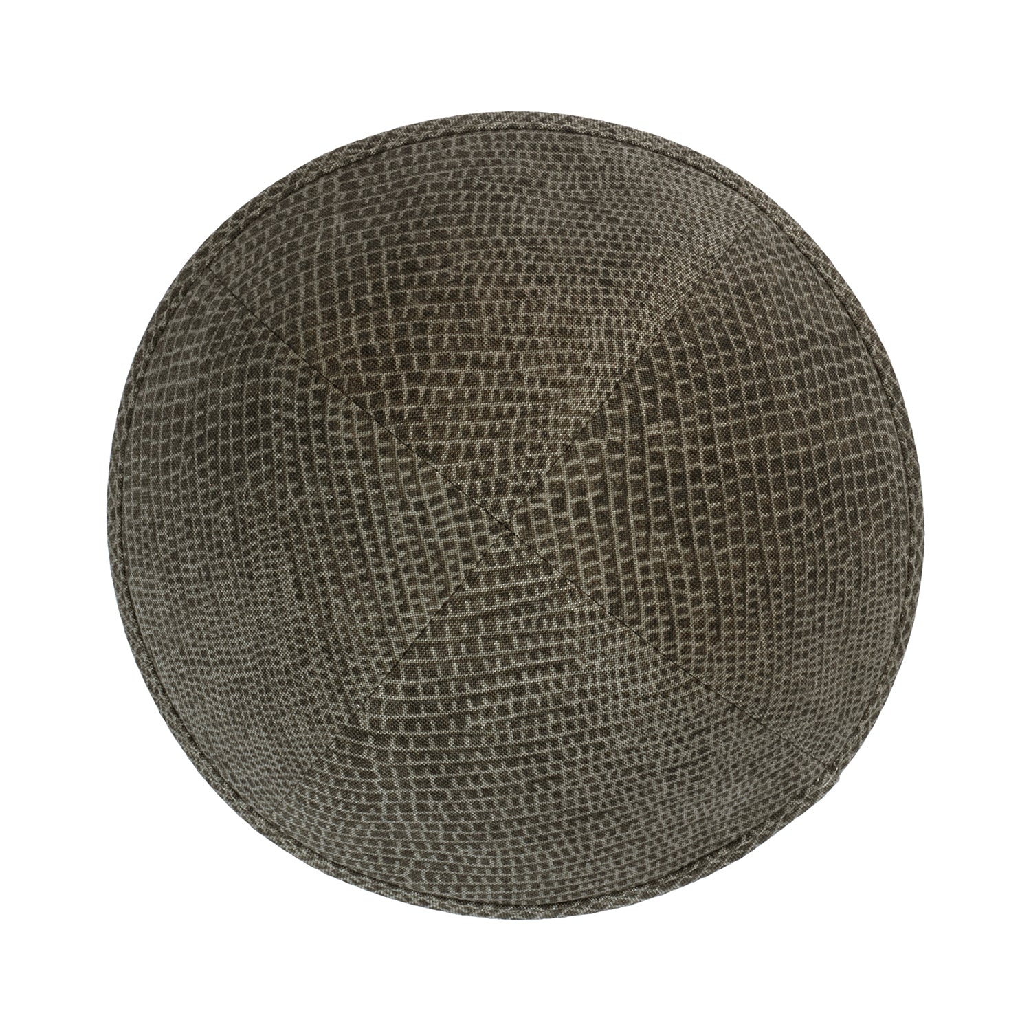 Cotton Kippah - side view showing six-panel design