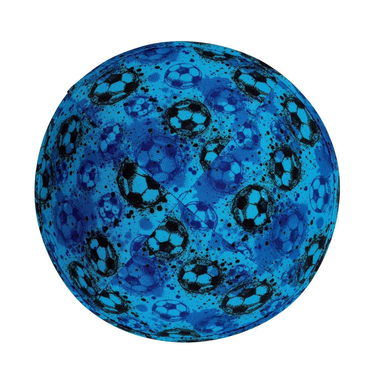 Cotton Kippah - showing sport theme, six-panel construction