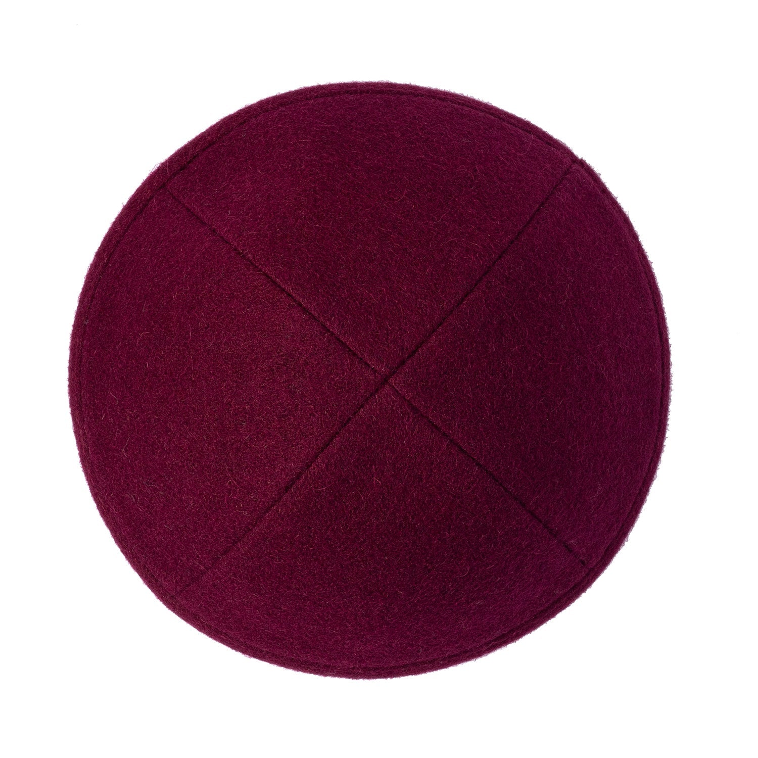 Wool Kippah - side view showing six-panel design