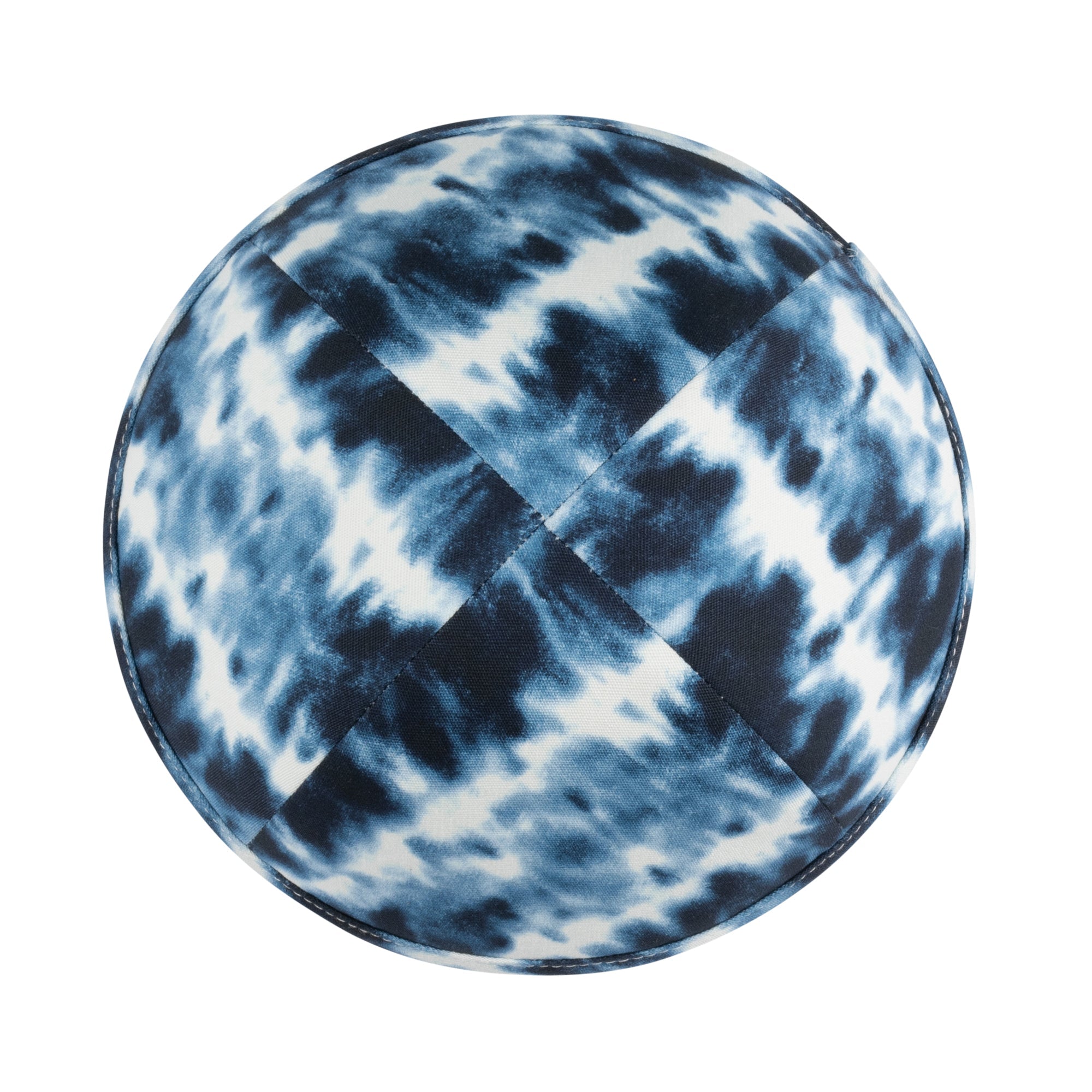 Cotton Kippah - side view showing six-panel design