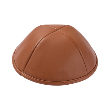Camel Leather Kippah for Shabbos - iKippah by Judaica Square
