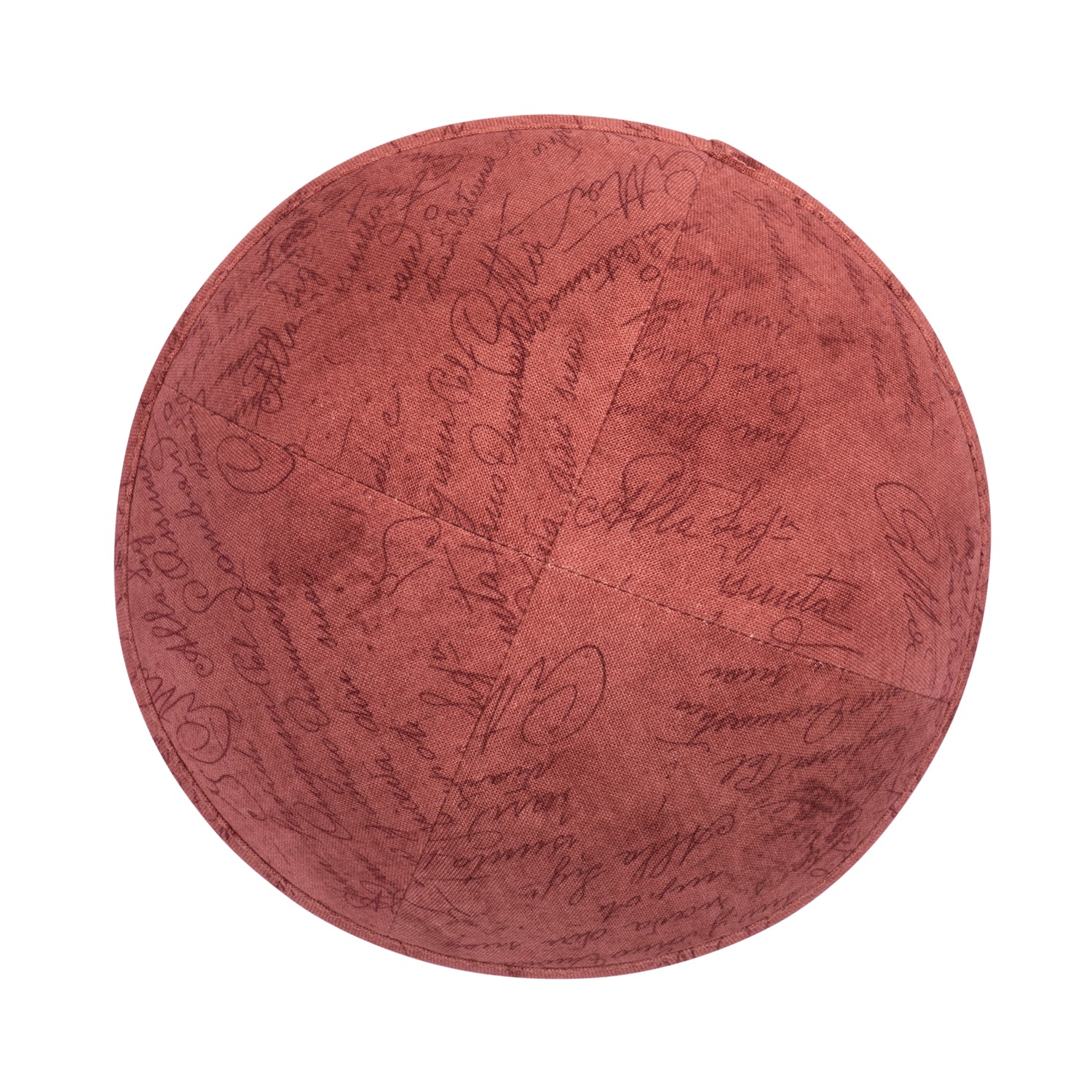 Cotton Kippah - side view showing six-panel design