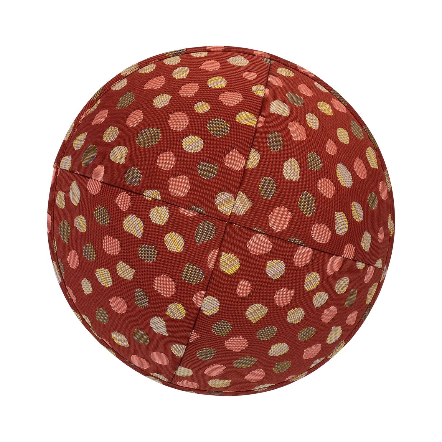 Cotton Kippah - side view showing six-panel design