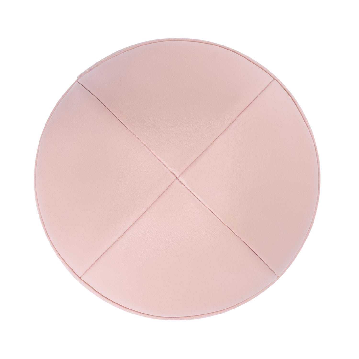 Leather Kippah - side view showing six-panel design