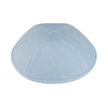 Light blue linen iKippah kippah / yarmulke