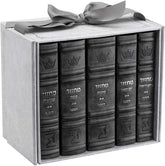Machzor 5 Vol. Hebrew English Mid Size Ashkenaz Faux Leather - Grey