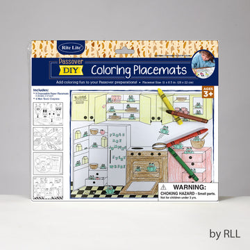 Rite Lite Passover Coloring Placemat Kit, 11 x 9 Inch