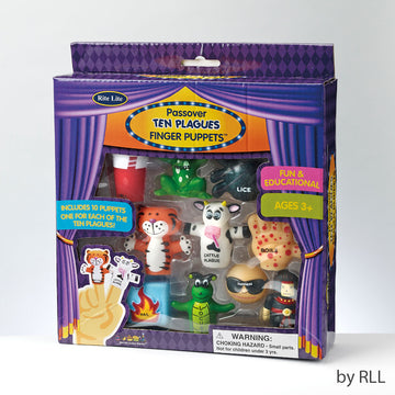 Rite Lite Ten Plagues vinyl finger puppets for Passover