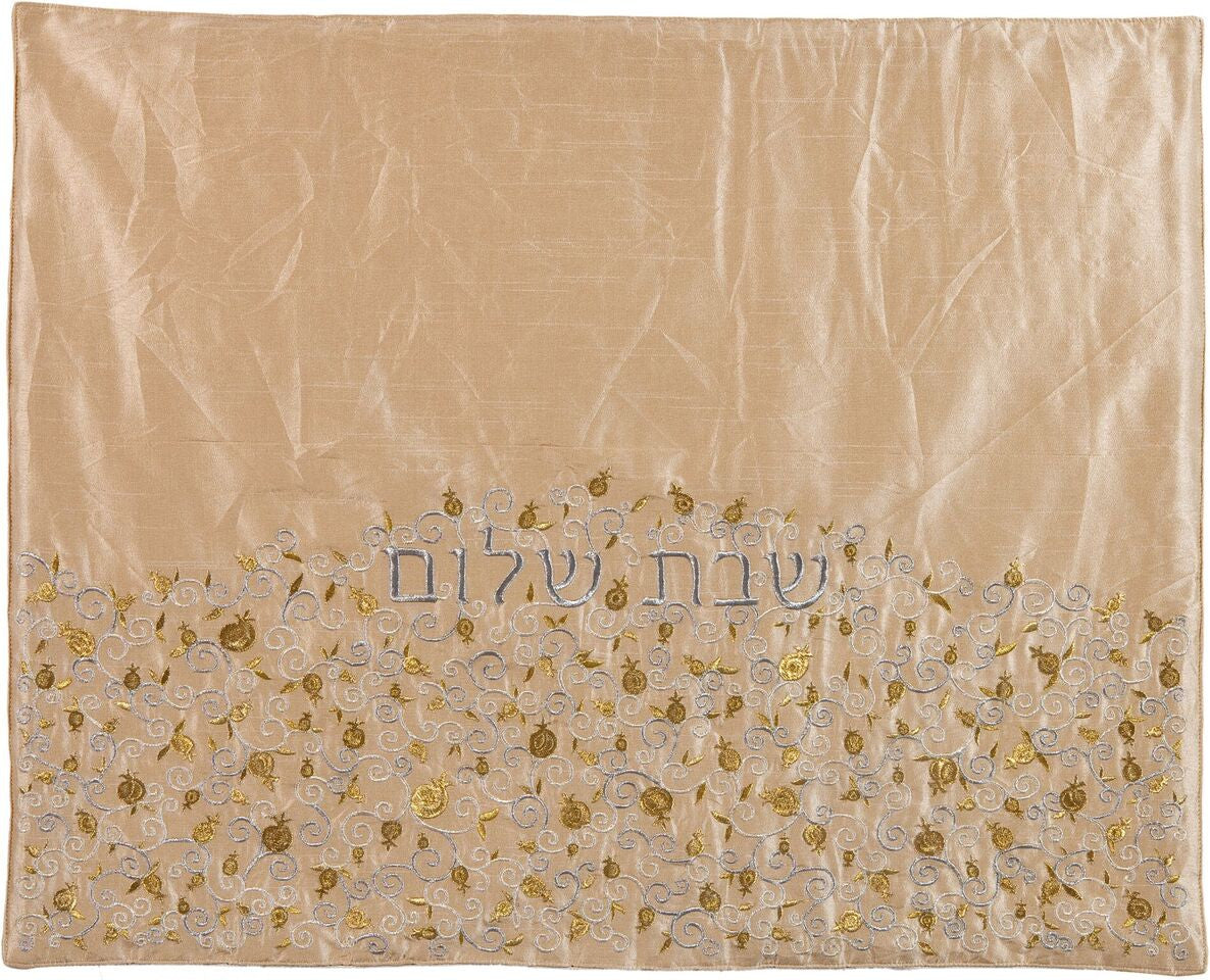 Emanuel Pomegranate Embroidered Plata Cover- Tan (EM-PCD4)