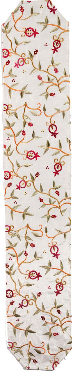 Emanuel Machine Embroidered Runner 60"- pomagranates (EM-RPL1)