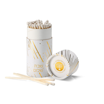 Rite Lite Shabbat Long Matches in Gift Box, Golden Shimmer, 60 Matches