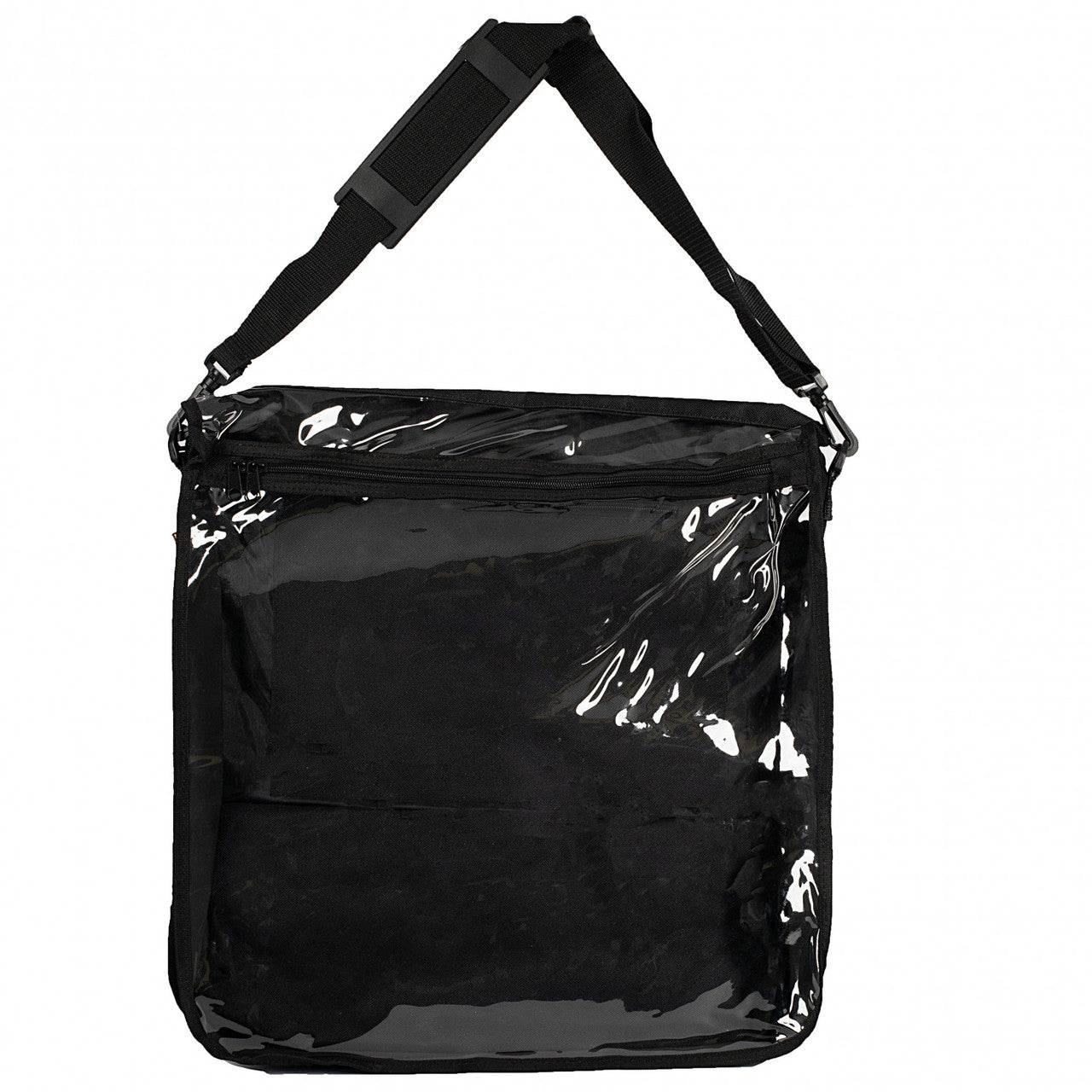 Travel Tefilin Bag Holder with Strap - Black/Clear 11.5"x10" (TB-1041)