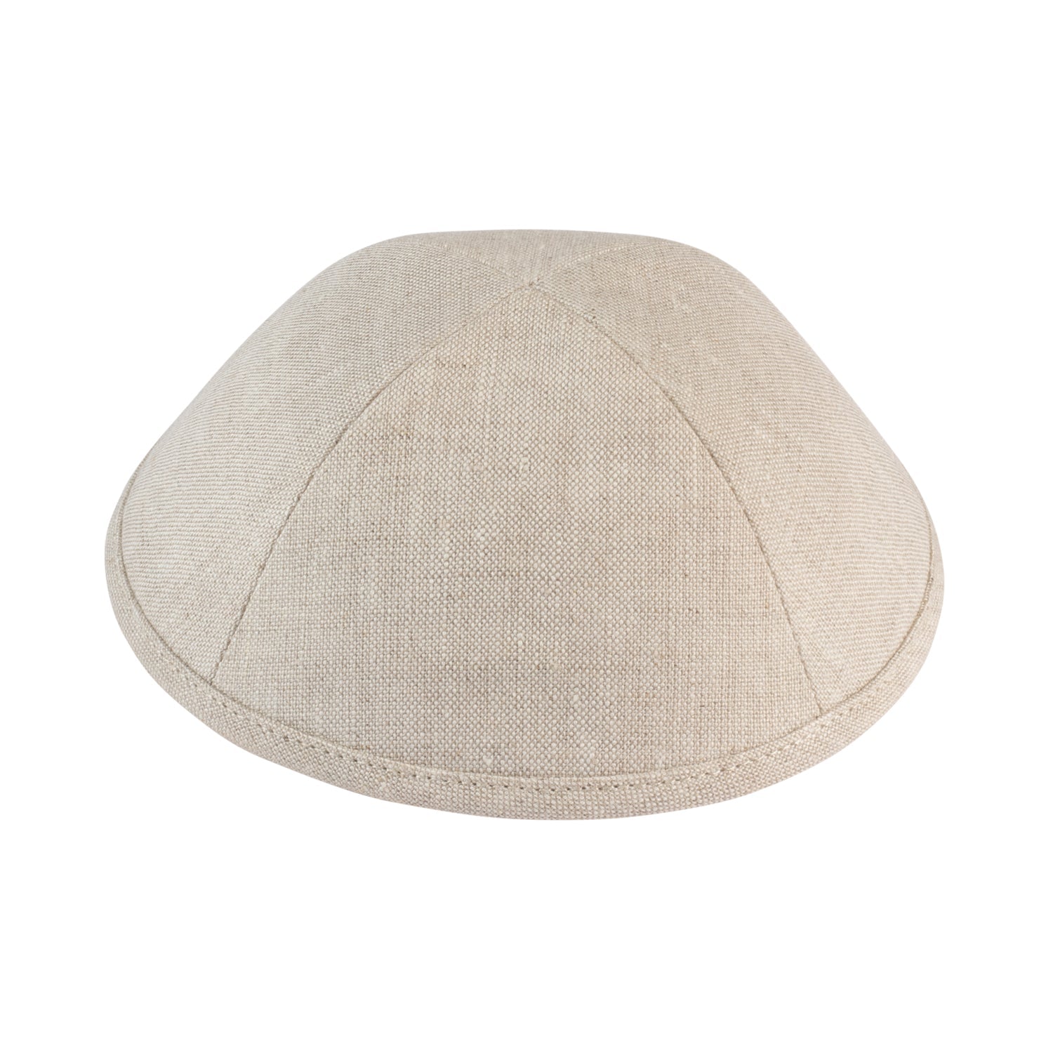 Tan Linen Kippah - iKippah by Judaica Square