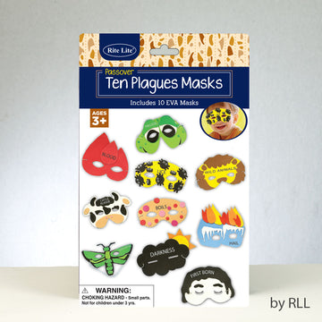 Rite Lite set of 10 foam Ten Plagues masks for Passover