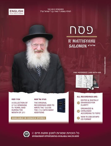 USB Audio cover art for Rav Mattisyahu Salomon Vaadim - Pesach USB by Rabbi Mattisyahu Salomon