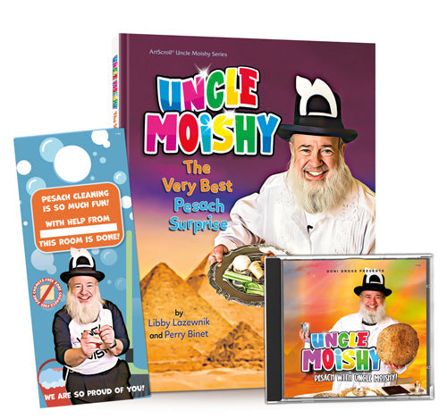 Uncle Moishy Pesach Book + CD + FREE Door Hanger — Children's Book | Judaica Square Lakewood