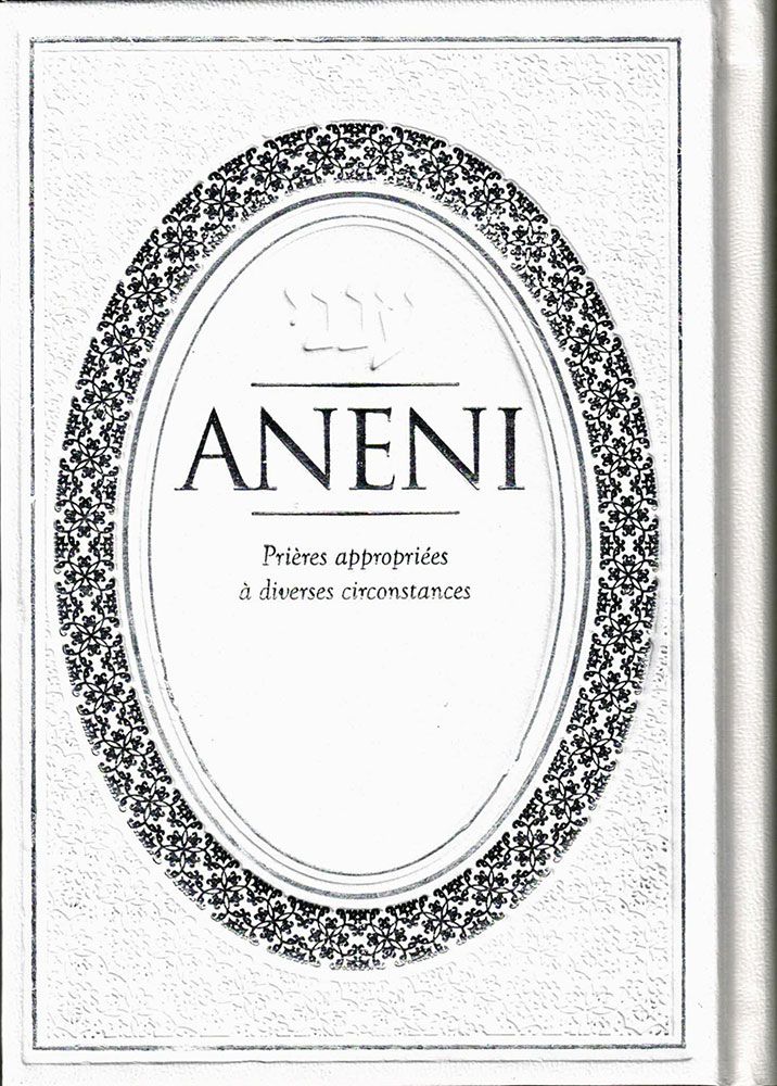 French Ed. - Aneni (hc) — cover | Judaica Square Lakewood