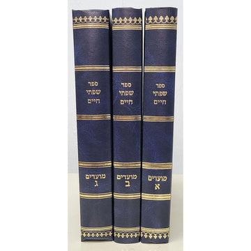 Cover of Sifsei Chaim: Moadim, 3-Volume Set (Hebrew) by Rabbi Chaim Friedlander, hardcover edition