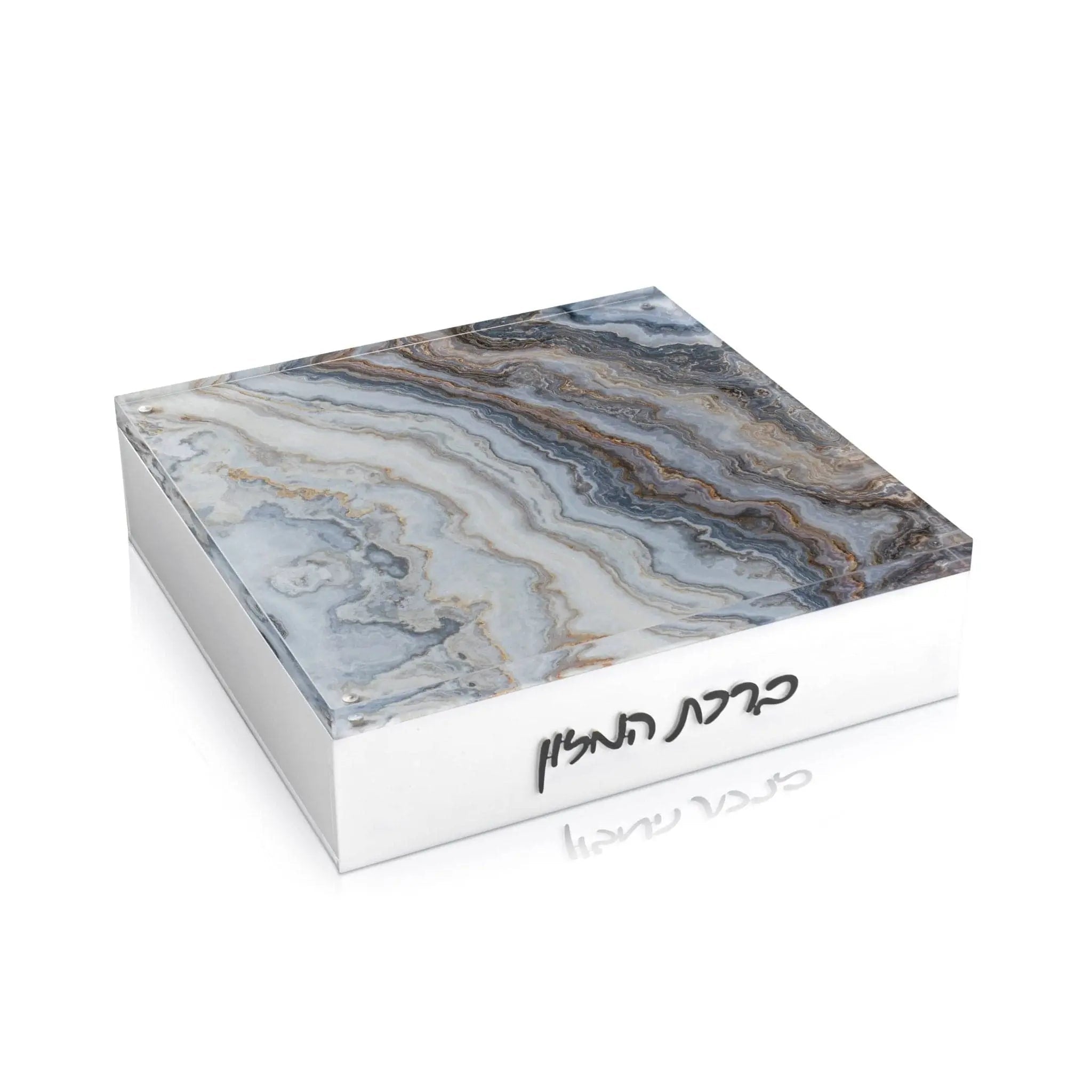 Agate Layflat Bencher Set — styled in-room | Judaica Square Lakewood