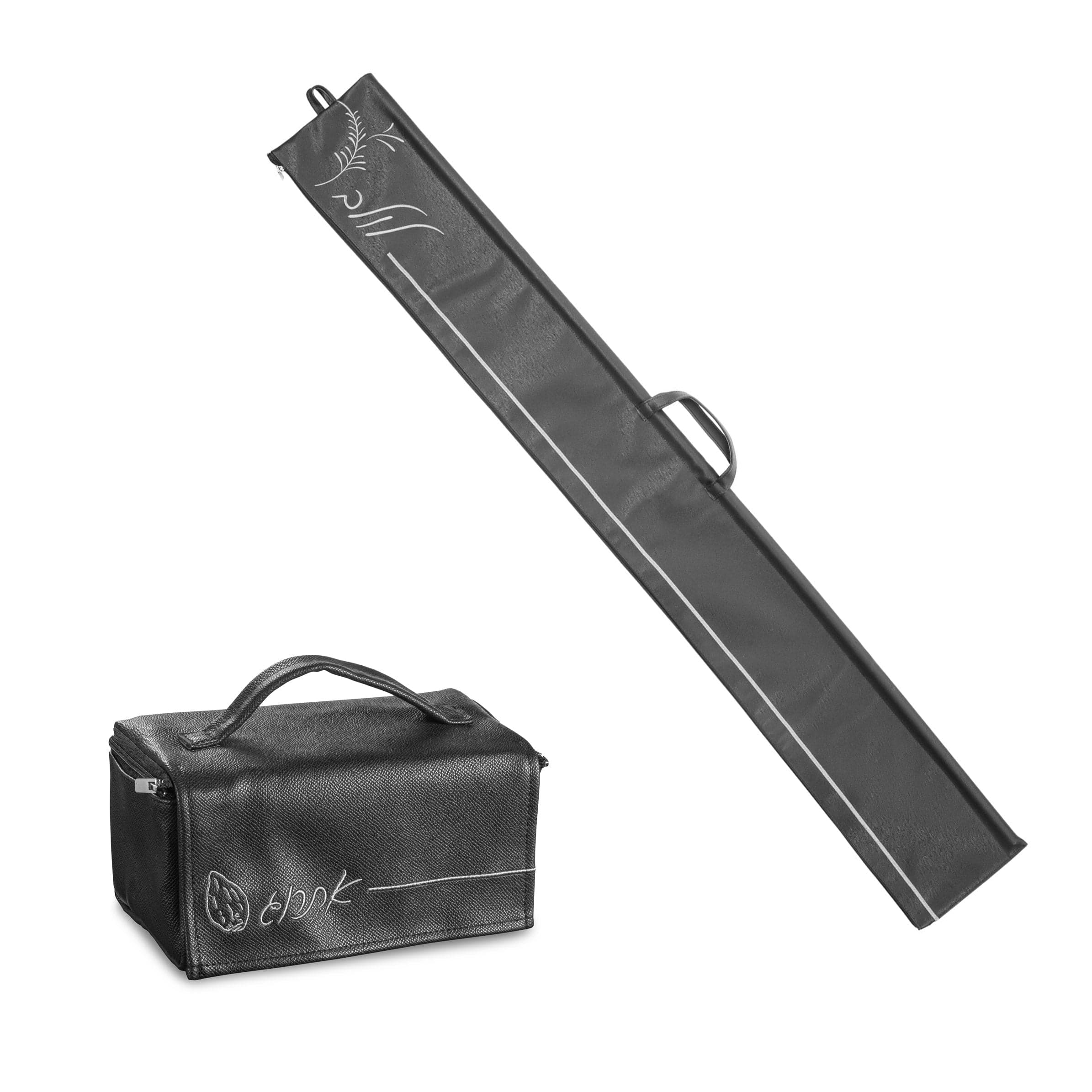 Embroidered Leather Esrog Bag