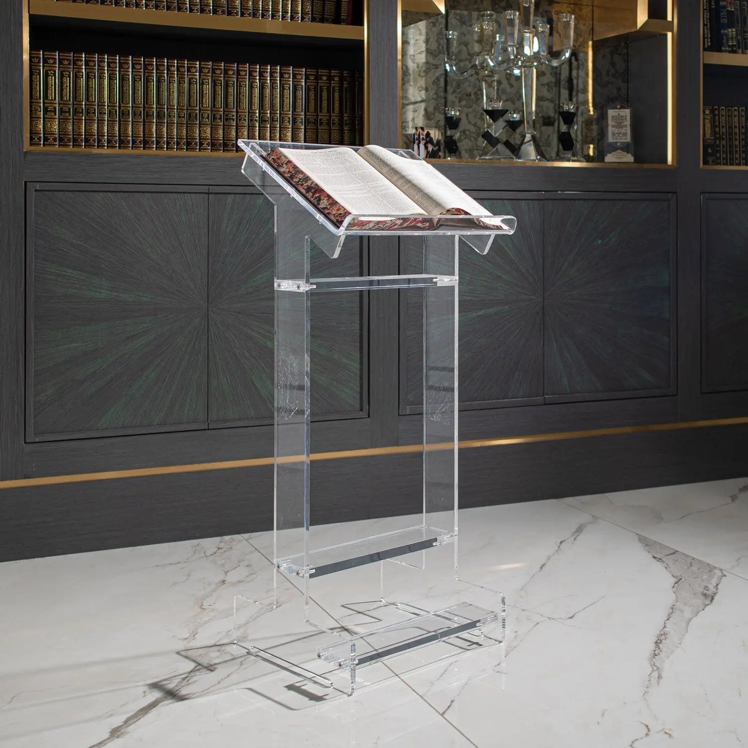 Floor Shtender — detail view | Judaica Square Lakewood