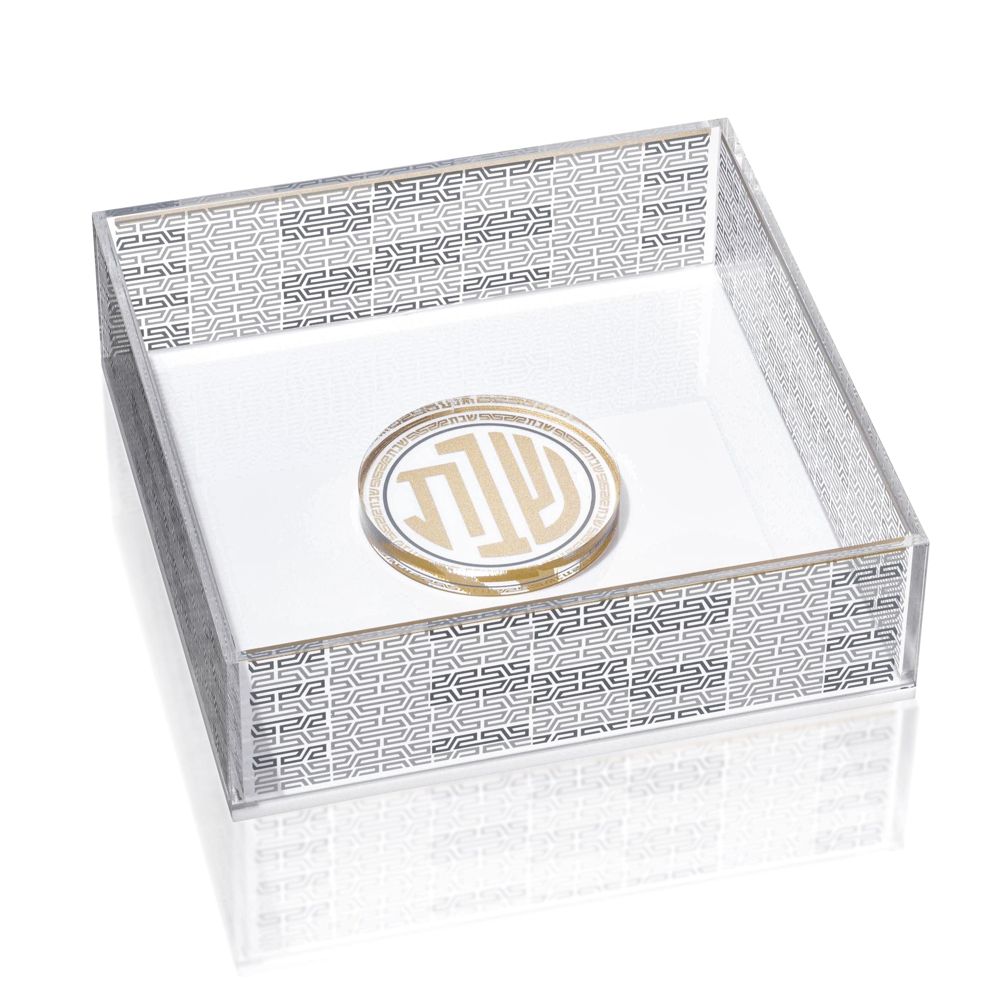 Geometric Napkin Holder — hero shot | Judaica Square Lakewood