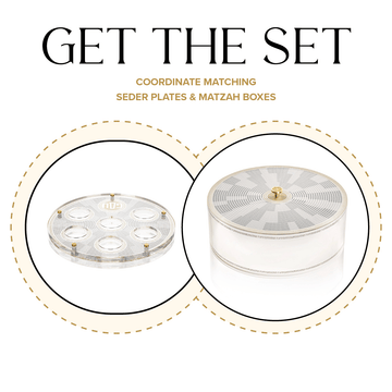 Geometric Seder Plate & Matzah Box Set — Seder Plate