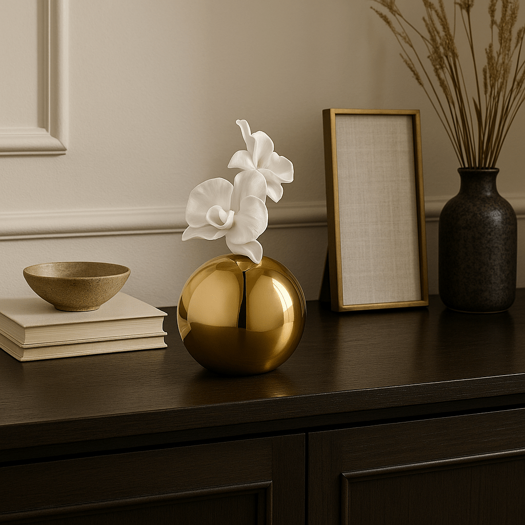 Golden Bloom Globe Diffuser — detail view | Judaica Square Lakewood