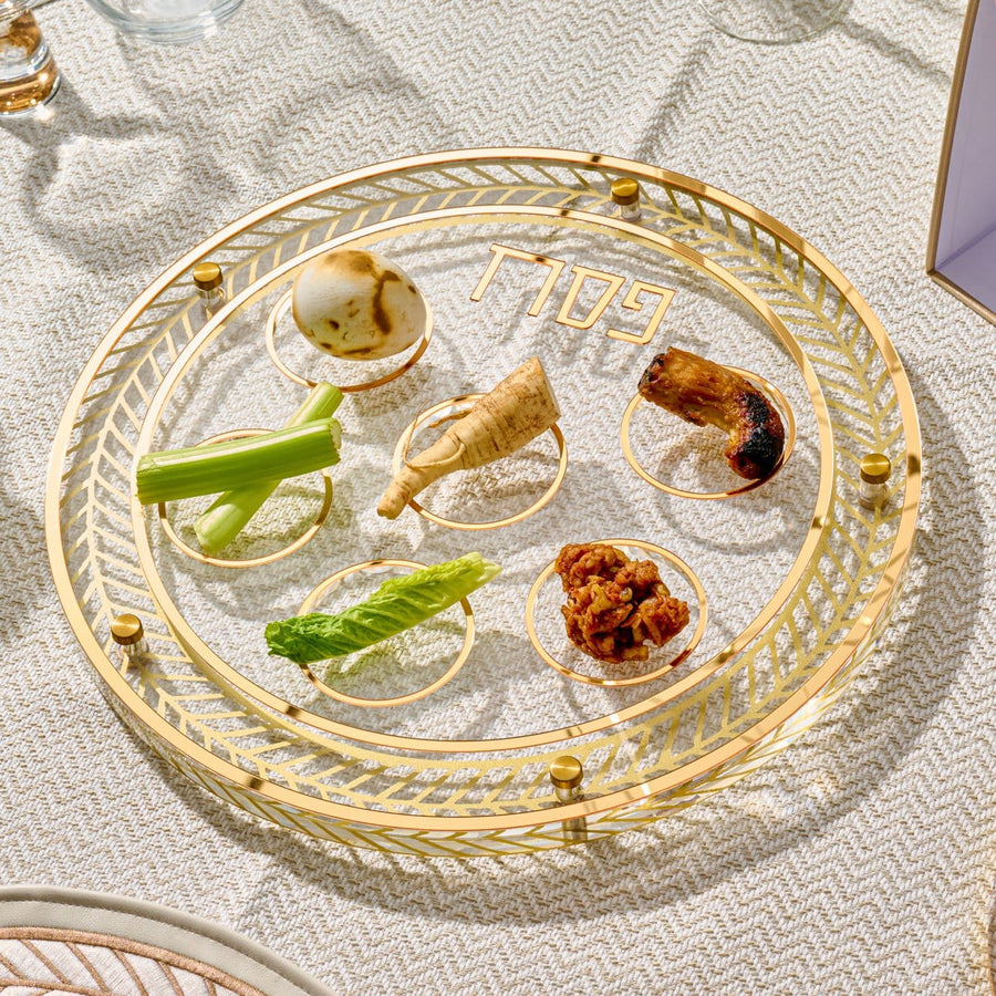 Herringbone Seder Plate