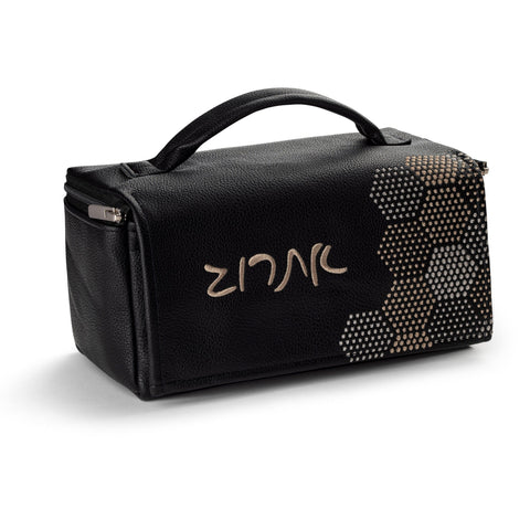 Hexagon Dot Border Leather Esrog Bag