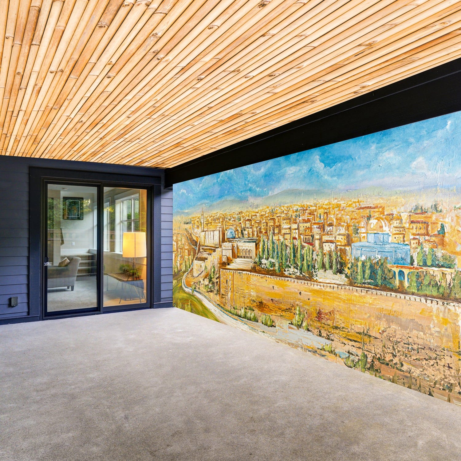 Jerusalem in Color Vinyl Sukkah Decoration