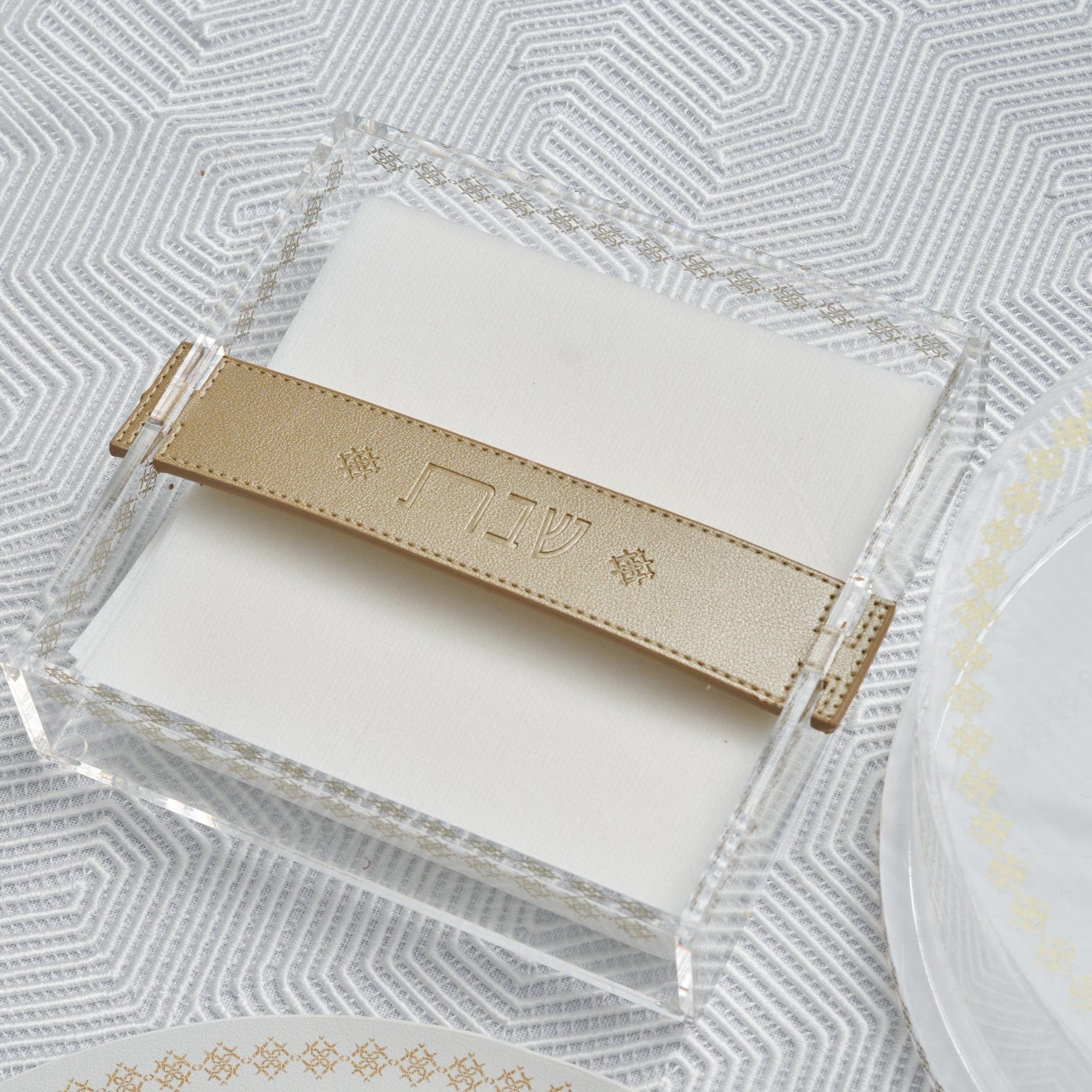 Leather Strap Inspired Napkin Holder | Judaica Square Lakewood