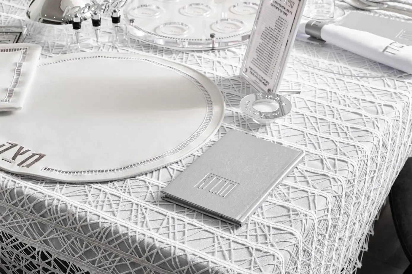 Linear Lace Tablecloth | Judaica Square Lakewood