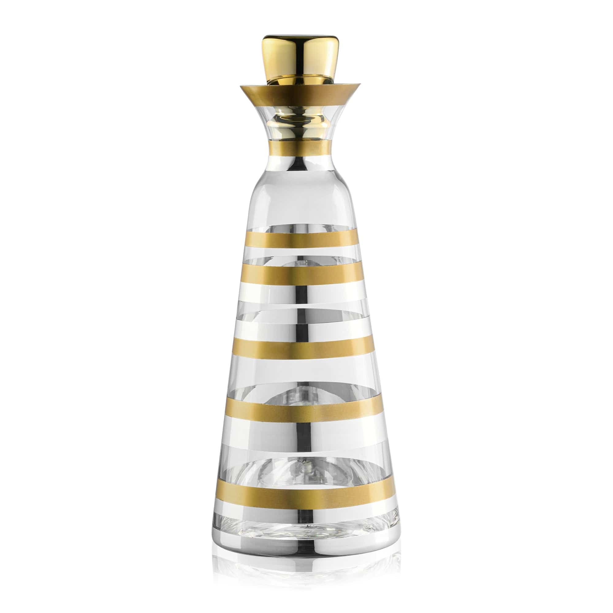 Mixed Metallic Wine Decanter — hero shot | Judaica Square Lakewood