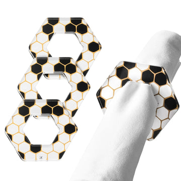 Onyx Napkin Rings — lucite