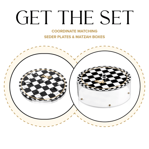 Onyx Seder Plate & Matzah Box Set