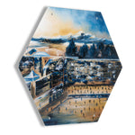 Painted Hexagon Lucite Sukkah Decorations