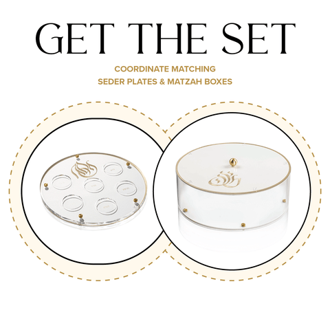 Regal Seder Plate & Matzah Box Set