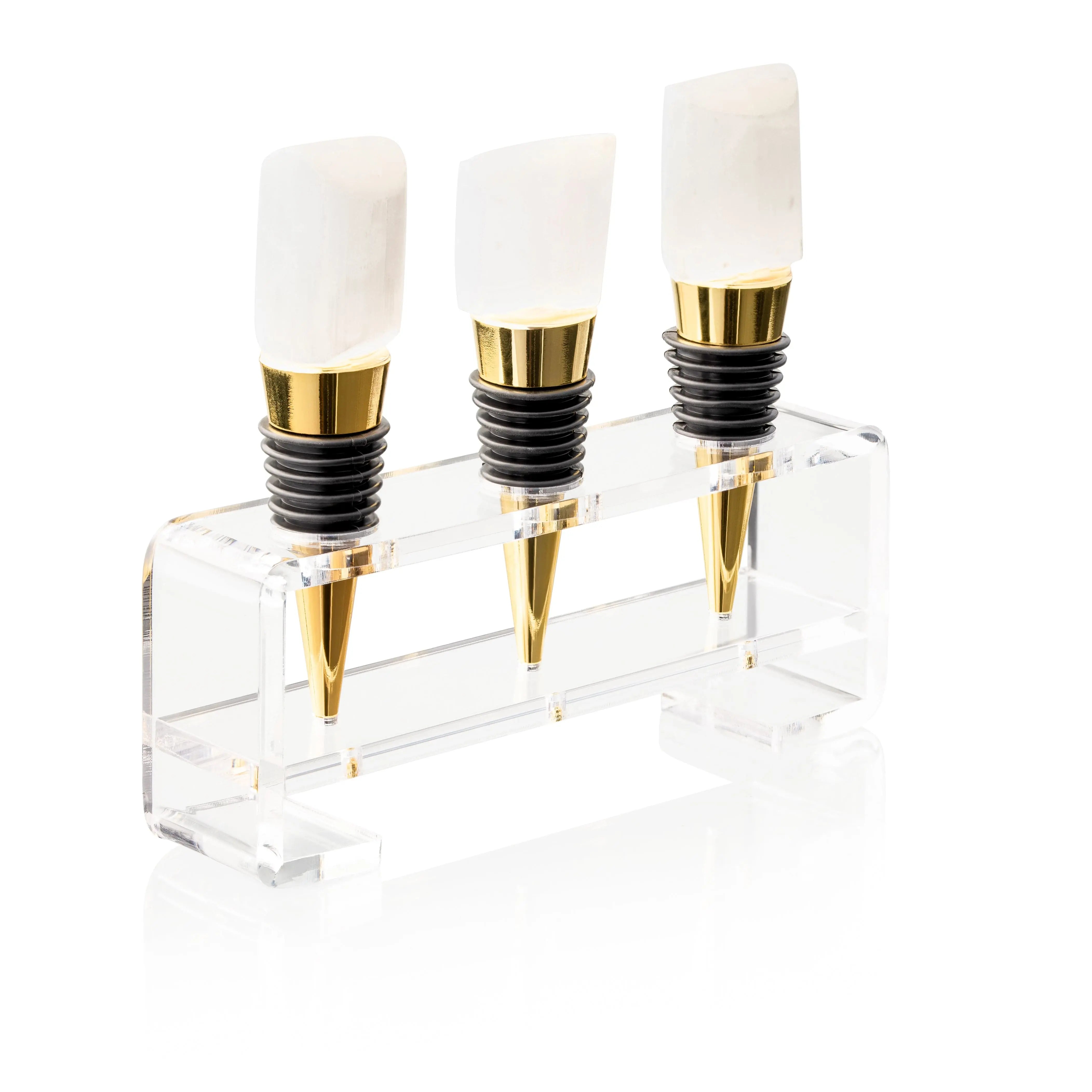 Selentine Stone Wine Stopper Set | Judaica Square Lakewood