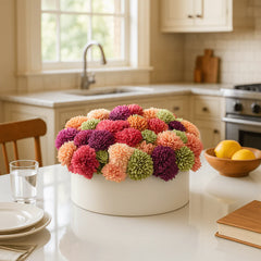 Succulent Pink Round Vase Bencher Set