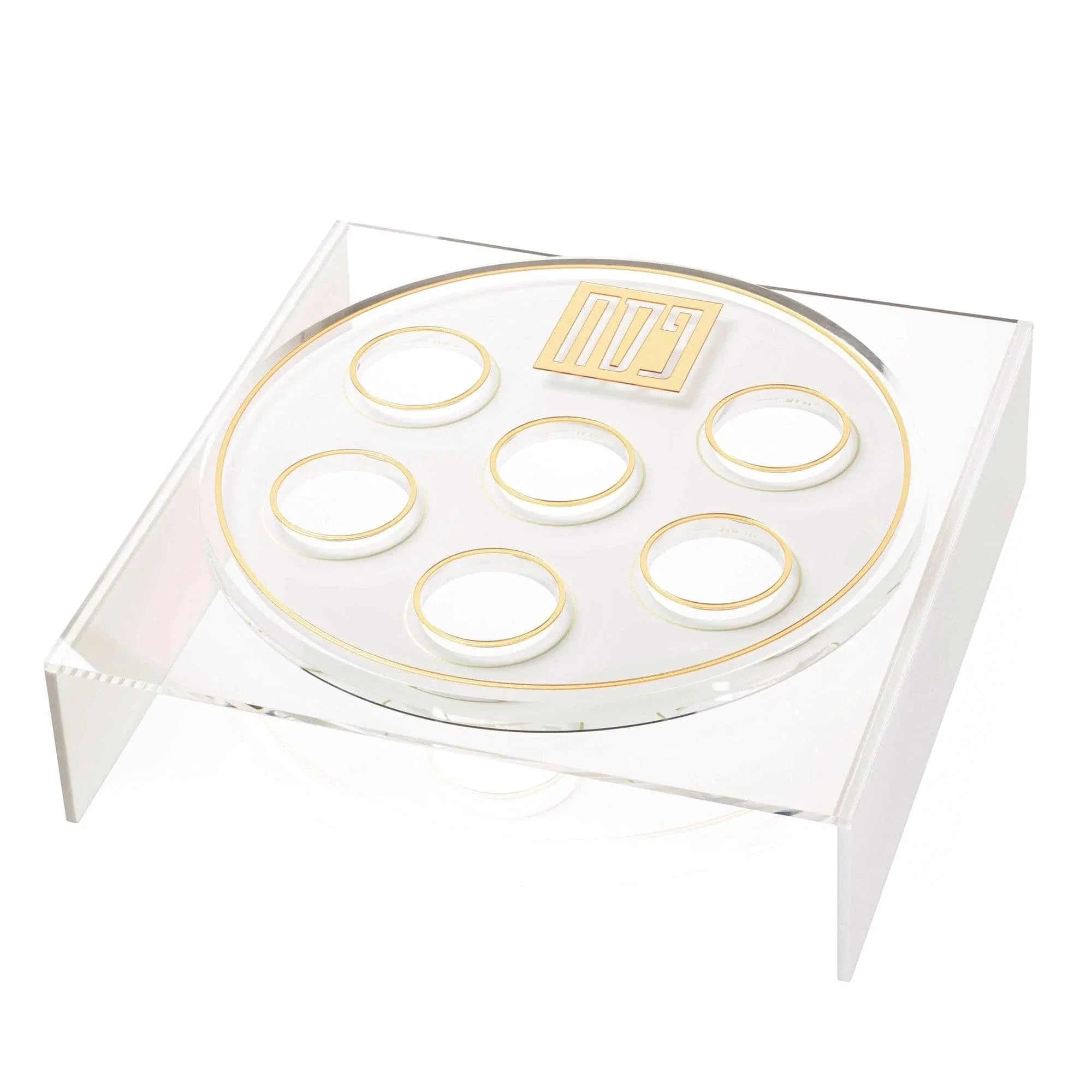 Suspended Tall Seder Plate & Standing Matzah Box Set | Judaica Square Lakewood