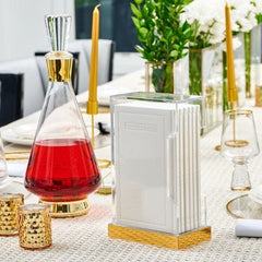 Tall Hardcover Leather & Lucite Bencher Set