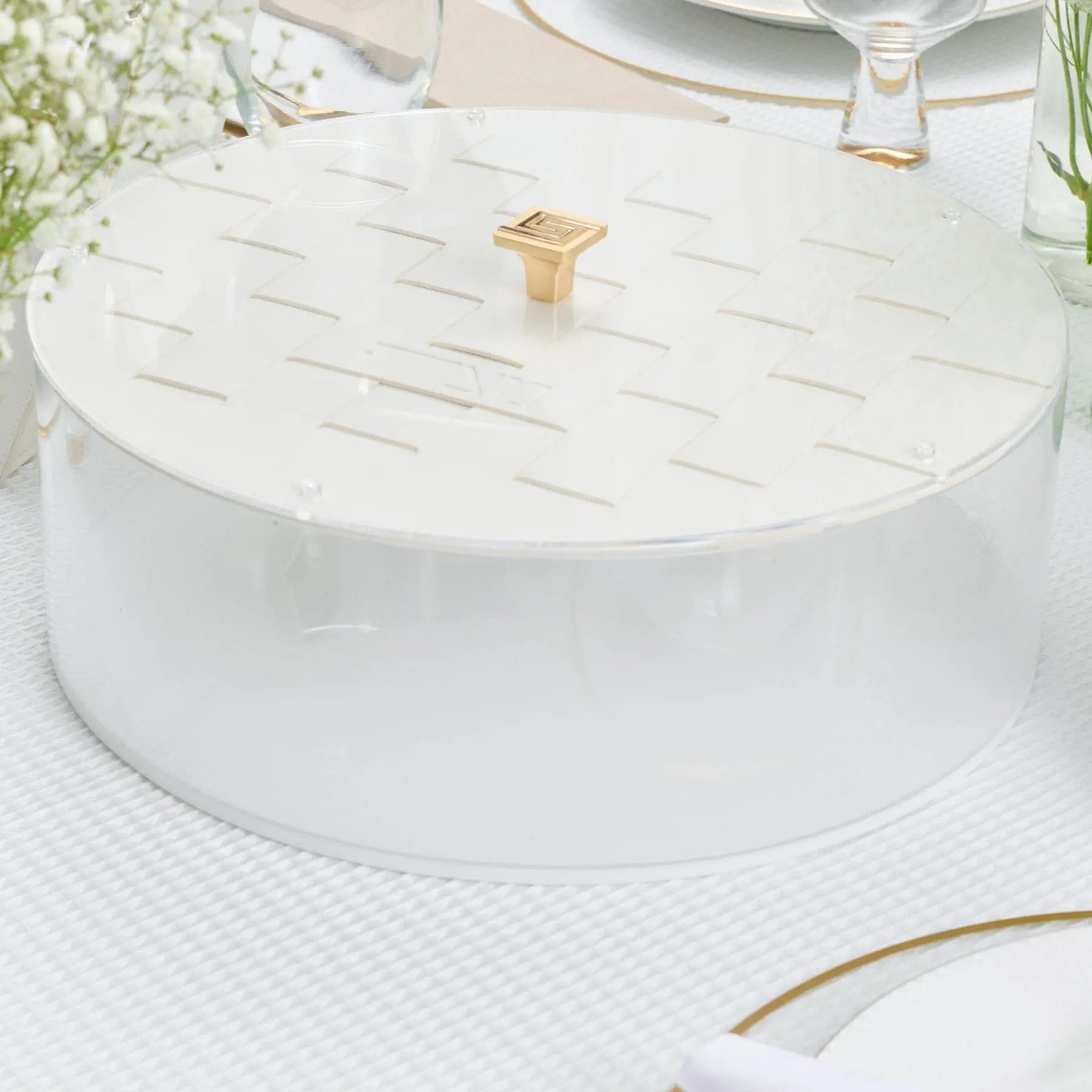 Woven Matzah Box — Pesach Tabletop by Waterdale Collection — View 2 Leather Matzah Box | Judaica Square Lakewood