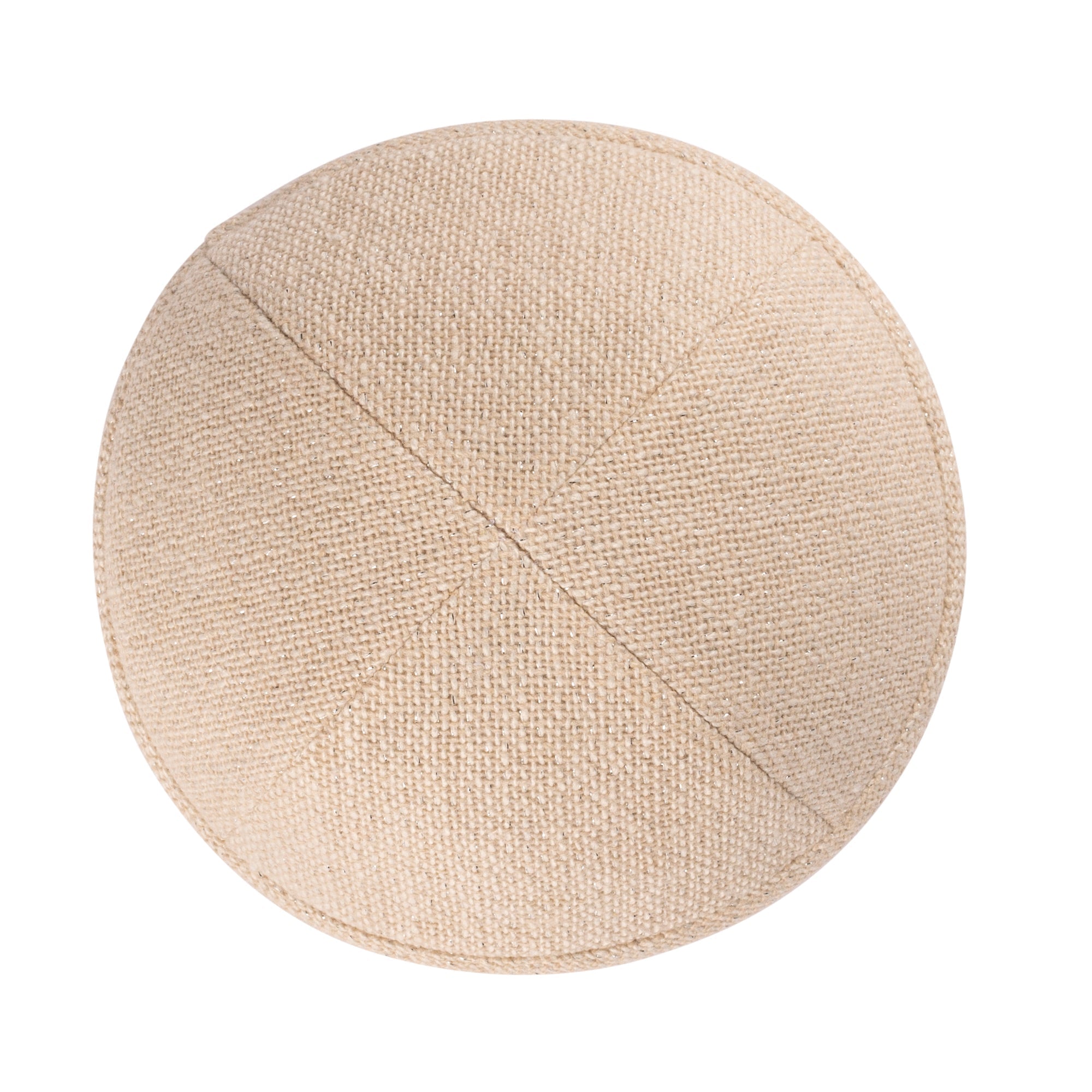Ivory Yarmulka Kippah - side view showing six-panel design