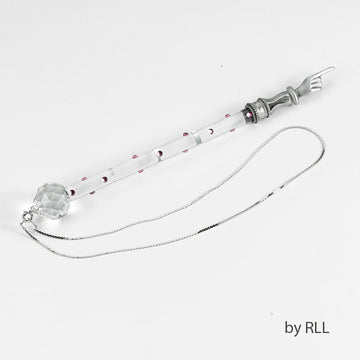 Rite Lite Pewter and Pink Crystal Yad with Stones