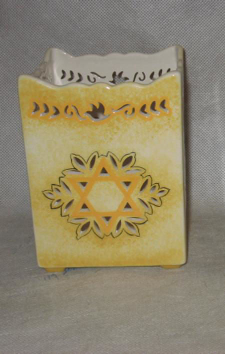 Pierced Work Star of David Candleholder | Judaica Square Lakewood