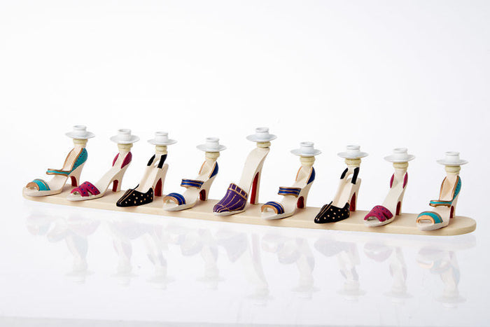 High Heel Shoes Red Soles Menorah | Judaica Square Lakewood